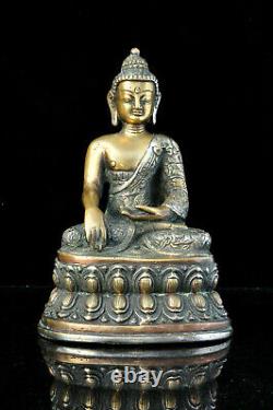 Ancien Bouddha Bronze Statue Tibetan Chinese Buddha sculpture silver