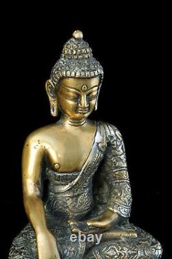 Ancien Bouddha Bronze Statue Tibetan Chinese Buddha sculpture silver