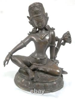 Ancien Bouddha Sculpture En Bronze Statue Asiatique Chine Chinese