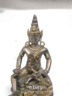 Ancien Bouddha Sculpture En Bronze Statue Asiatique Chine Chinese
