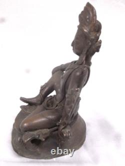 Ancien Bouddha Sculpture En Bronze Statue Asiatique Chine Chinese