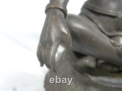 Ancien Bouddha Sculpture En Bronze Statue Asiatique Chine Chinese
