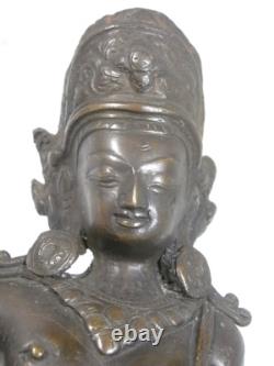 Ancien Bouddha Sculpture En Bronze Statue Asiatique Chine Chinese