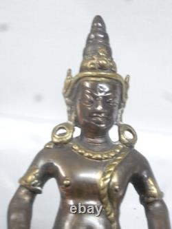 Ancien Bouddha Sculpture En Bronze Statue Asiatique Chine Chinese