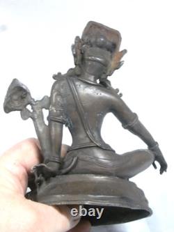 Ancien Bouddha Sculpture En Bronze Statue Asiatique Chine Chinese