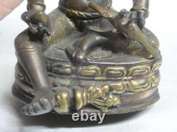 Ancien Bouddha Sculpture En Bronze Statue Asiatique Chine Chinese
