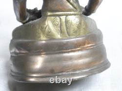 Ancien Bouddha Sculpture En Bronze Statue Asiatique Chine Chinese