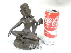 Ancien Bouddha Sculpture En Bronze Statue Asiatique Chine Chinese