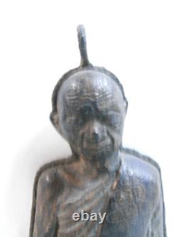 Ancien Bouddha Sculpture Statue Religieuse Platre Religious Buddha