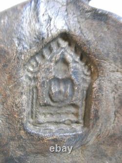 Ancien Bouddha Sculpture Statue Religieuse Platre Religious Buddha