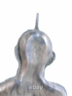 Ancien Bouddha Sculpture Statue Religieuse Platre Religious Buddha