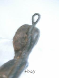 Ancien Bouddha Sculpture Statue Religieuse Platre Religious Buddha