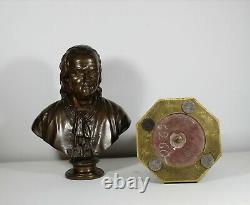 Ancien Bronze Signé F. Barbedienne & Collas Benjamin Franklin bronze tournant