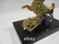 Ancien Bronze Statue Sculpture Animaliere Chien Presse Papier Antique Bronze Dog