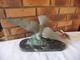 Ancien Bronze Sur Socle En Marbreenvol D Une Mouette Sur Une Vague