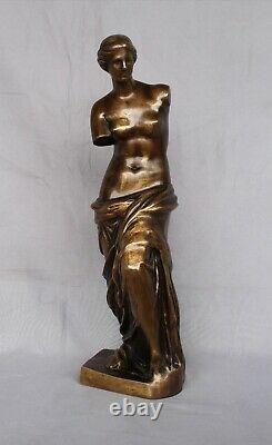 Ancien Bronze Venus De Milo Napoleon Mythologie Déesse Amour Statue Sculpture