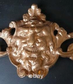 Ancien Bronze diable satyre statue statuette Ésotérisme Lucifer sculpture