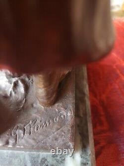 Ancien Bronze orientaliste signé de George Flamand Tirez d'abord les gars