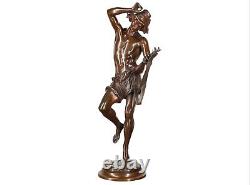 Ancien Bronze signé Danseur Napolitain Albert Carrier-belleuse Fondeur Collin