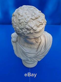 Ancien Buste En Pltre Représentant L'empereur Romain Caracalla
