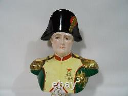 Ancien Buste Statue Empereur Napoleon Bonaparte En Ceramique
