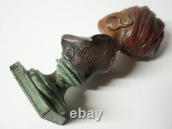 Ancien Buste de femme mauresque en métal coloré signé Villanis Art Nouveau