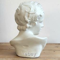 Ancien Buste en Plâtre Eros d'après Grec Antique 24 cm Début XXème