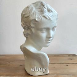 Ancien Buste en Plâtre Eros d'après Grec Antique 24 cm Début XXème
