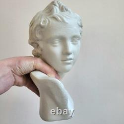 Ancien Buste en Plâtre Eros d'après Grec Antique 24 cm Début XXème