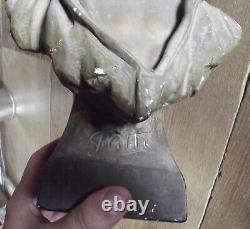 Ancien Buste statue Jeune Garçon Plâtre à restaurer signé relions croyance etc