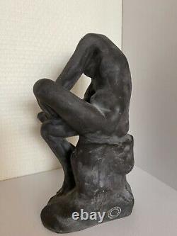 Ancien Moulage du Musée du Louvre Rare Statue Sculpture Baigneuse de Dalou