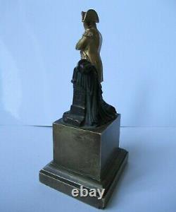 Ancien Rare Sculpture Statue Bronze Napoleon 1er Art Populaire 3 Patines