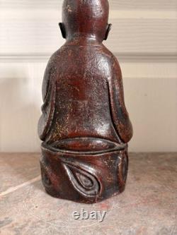 Ancien Sculpture BOUDDHA Enfant Garçon Bouddhisme Moine Tibétain Bronze Fonte 19