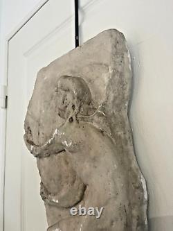 Ancien Sculpture KAIROS d'après LYSIPPE Bas Relief Mythologie Grec 46 cm