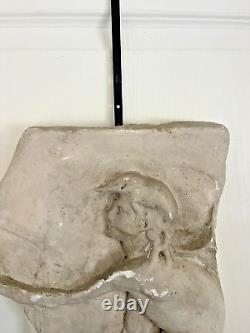 Ancien Sculpture KAIROS d'après LYSIPPE Bas Relief Mythologie Grec 46 cm