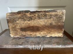 Ancien Sculpture Statue Bois Chinoise Thaïlandaise Couché Repos Bouddha