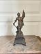 Ancien Sculpture Statue Régule Xixème Jeanne D'arc Signé Charles Ruchot 30cm