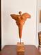 Ancien Sculpture Terre Cuite Ange Victoire Sign&eacute; Sur Socle Expressionniste