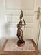 Ancien Statue Sculpture Bronze S. Kinsburger Jeanne J'arc 5kg 45 Cm 18ème Xixème
