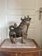 Ancien Statue Sculpture Bois Chien Lion Fo Birmanie Chinois Chinthe Bouddha