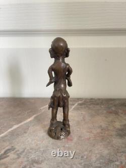Ancien Statue Sculpture Fétiche Ancètre Tribal Tribu Art Africain Tikar 16cm