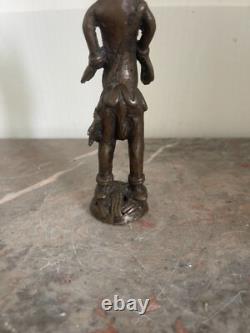 Ancien Statue Sculpture Fétiche Ancètre Tribal Tribu Art Africain Tikar 16cm