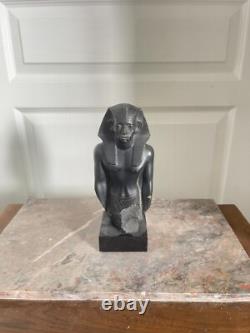 Ancien Statue Sculpture Roi Egyptien Pharaon AMENEMHAT III, Moulage du Louvre 24