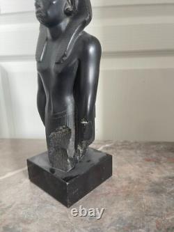Ancien Statue Sculpture Roi Egyptien Pharaon AMENEMHAT III, Moulage du Louvre 24