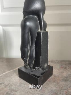 Ancien Statue Sculpture Roi Egyptien Pharaon AMENEMHAT III, Moulage du Louvre 24