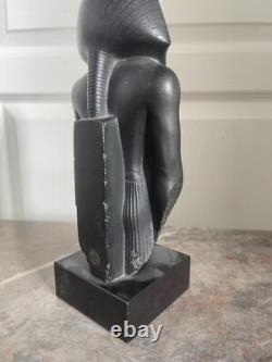 Ancien Statue Sculpture Roi Egyptien Pharaon AMENEMHAT III, Moulage du Louvre 24