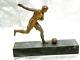 Ancien Trophée Joueur Football Statuette Sculpture Bronze Dore Art Deco