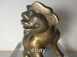 Ancien bronze CHINOIS chien FO lion