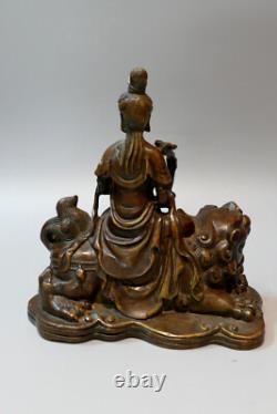 Ancien bronze Guanyin Chine bouddhisme bouddha Kwan Yin