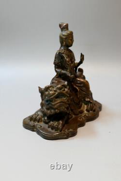 Ancien bronze Guanyin Chine bouddhisme bouddha Kwan Yin